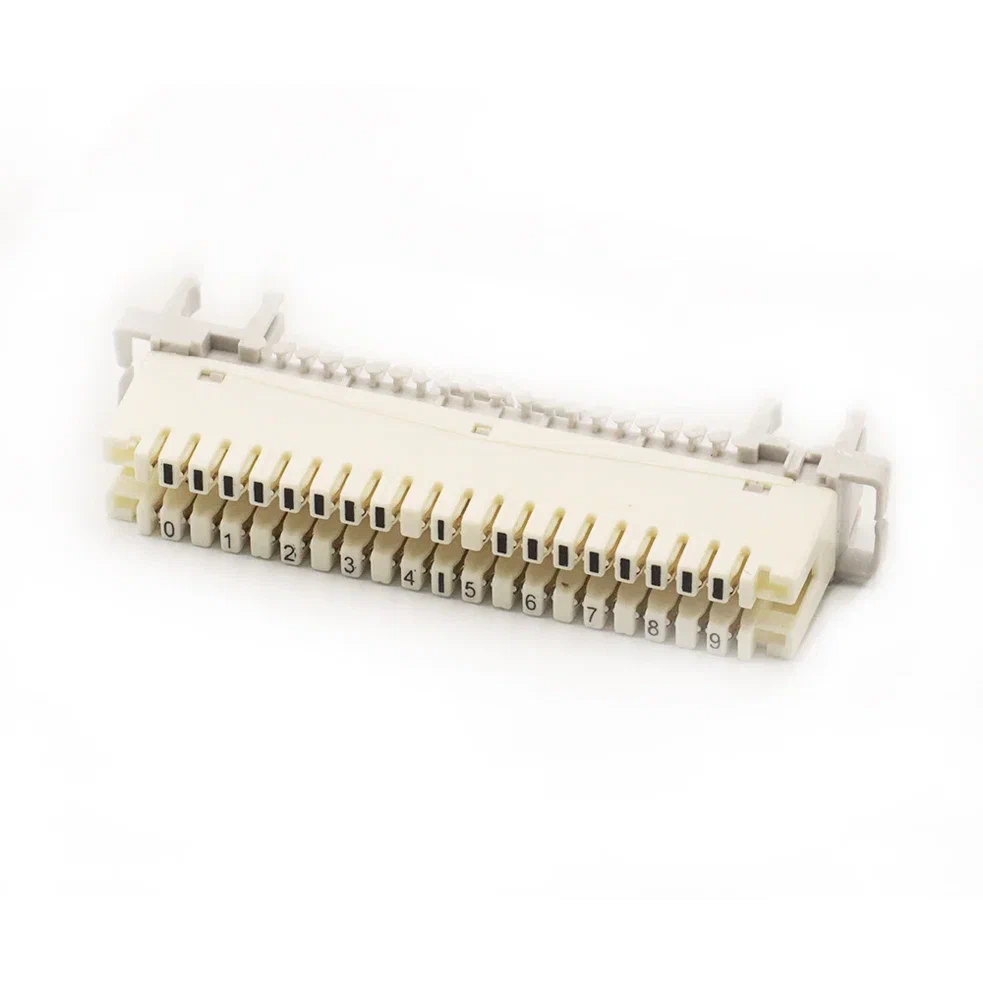 Плинт NT-Link 2/10 с неразмыкаемыми контактами NT-D007B LSA PROFIL , без цветокода, маркировка 0…9